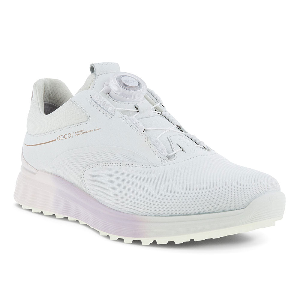 ECCO Dame Golf S-Three BOA, Hvid/Blush