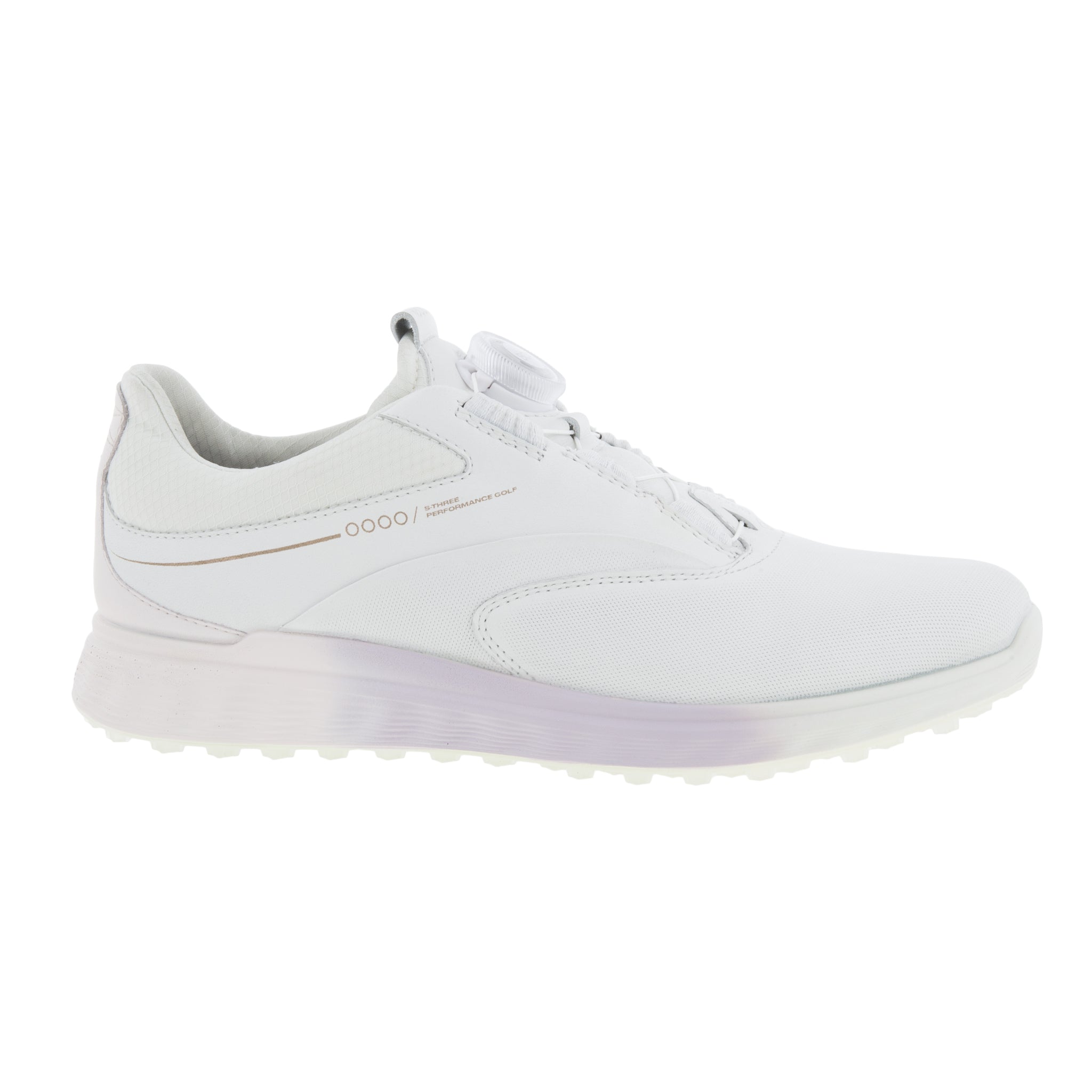 ECCO Dame Golf S-Three BOA, Hvid/Blush
