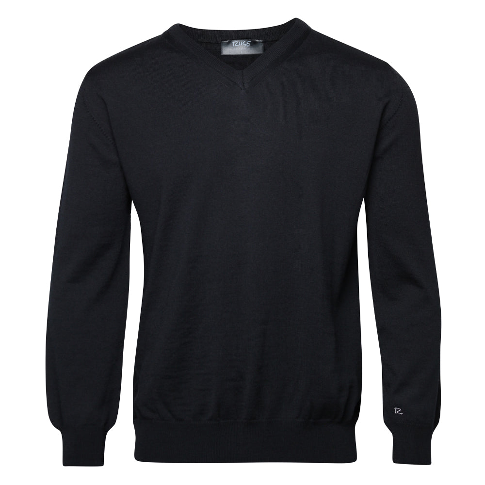Riise Herre Merino V-neck, Navy