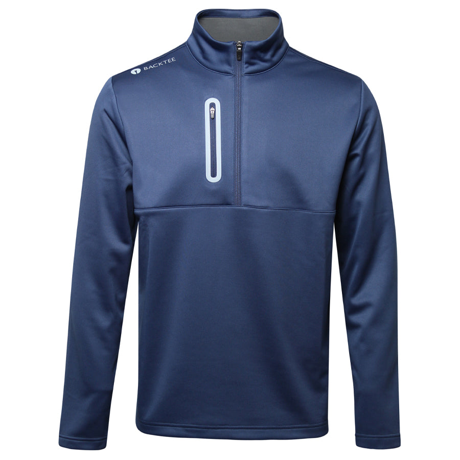 Herre Shield Zipneck Midlayer, Marineblå