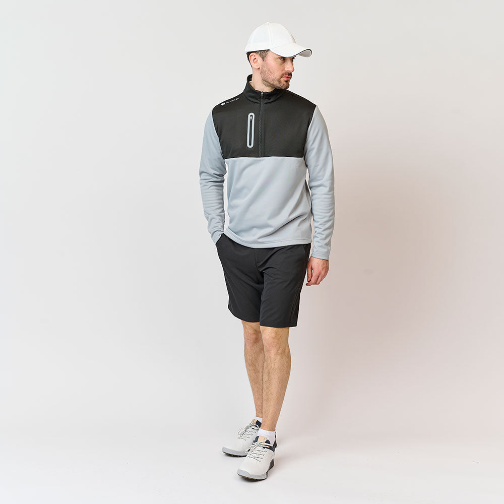Herre Shield Zipneck Midlayer, Sort