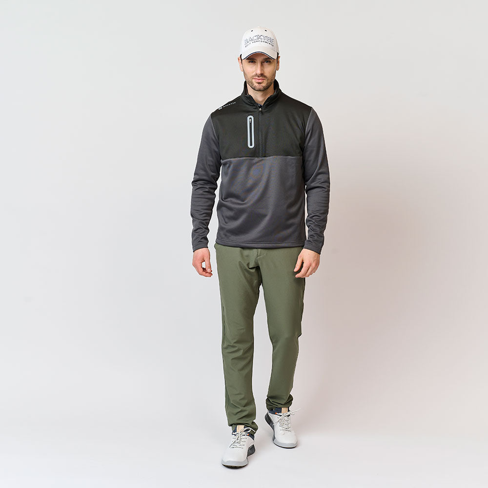 Herre Shield Zipneck Midlayer, Asphalt