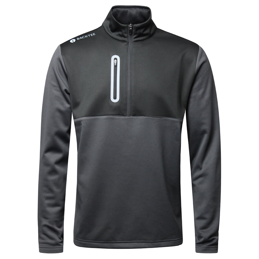 Herre Shield Zipneck Midlayer, Asphalt