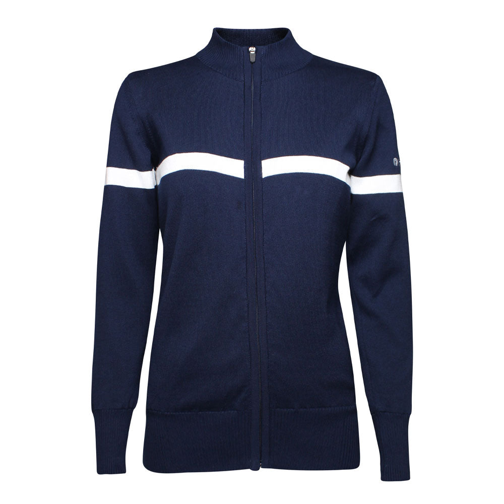 Dame Økologisk Windbreaker Sweater, Marineblå