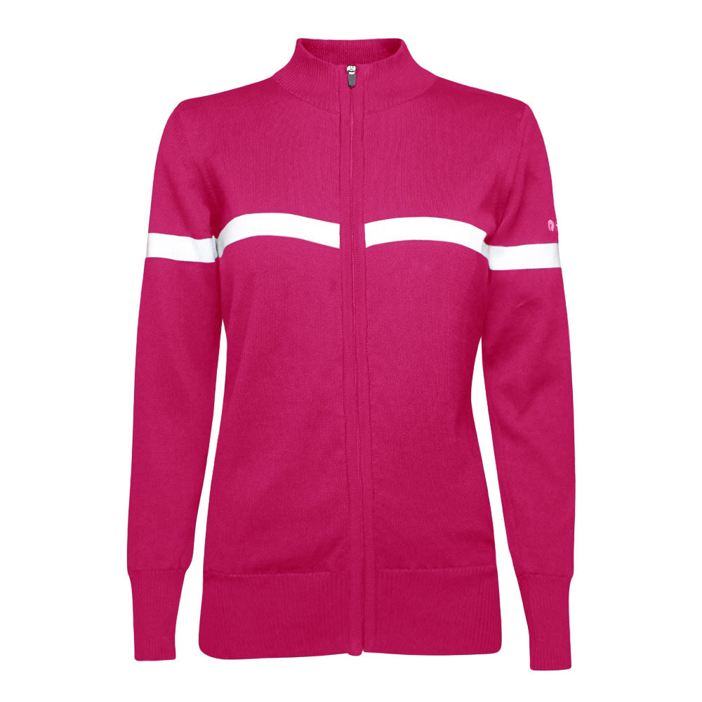 Dame Økologisk Windbreaker Sweater, Fuchsia