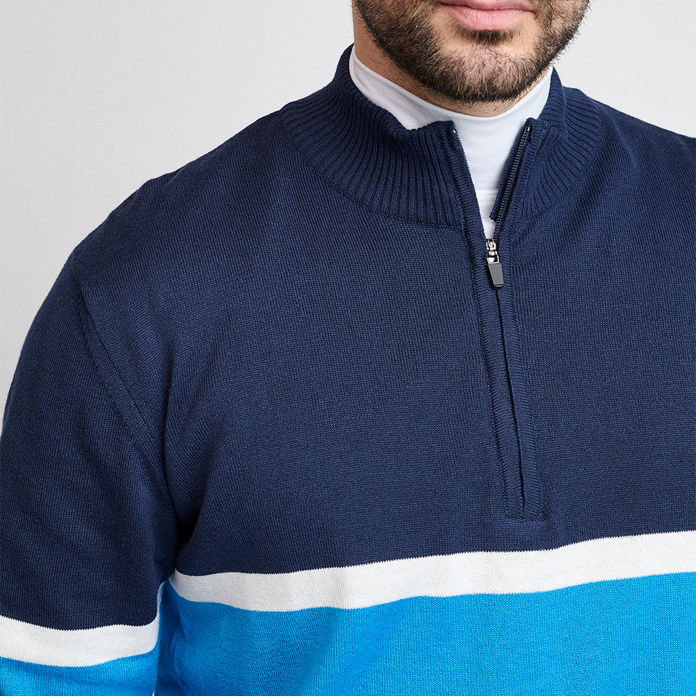 Herre Nordic Windbreaker Sweater, Saphire