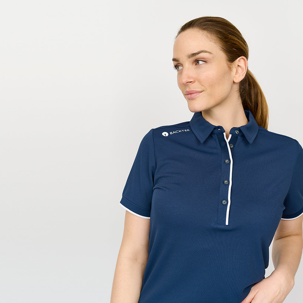 Dame Classic Polo, Marineblå