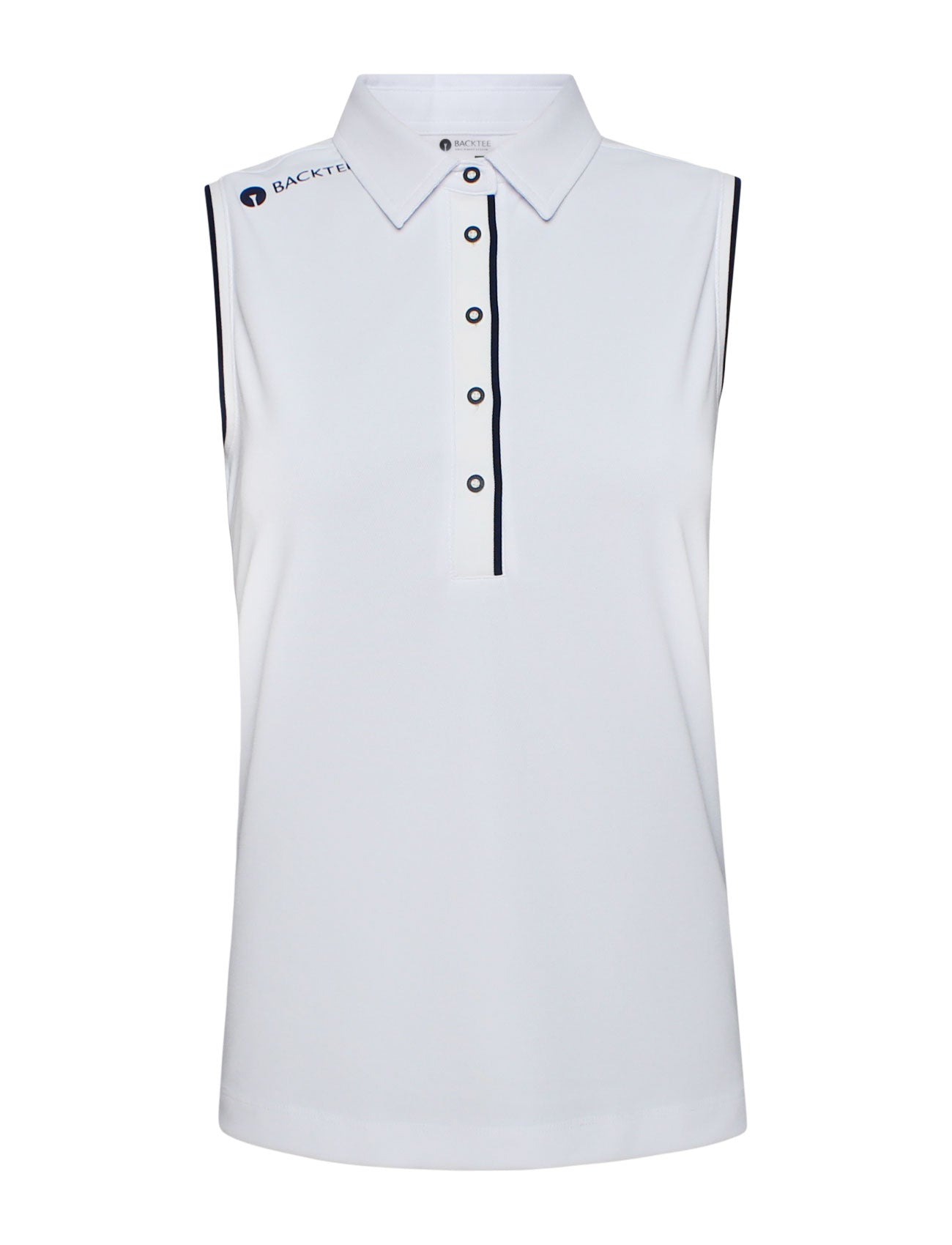 Dame Classic Polo Top, Hvid