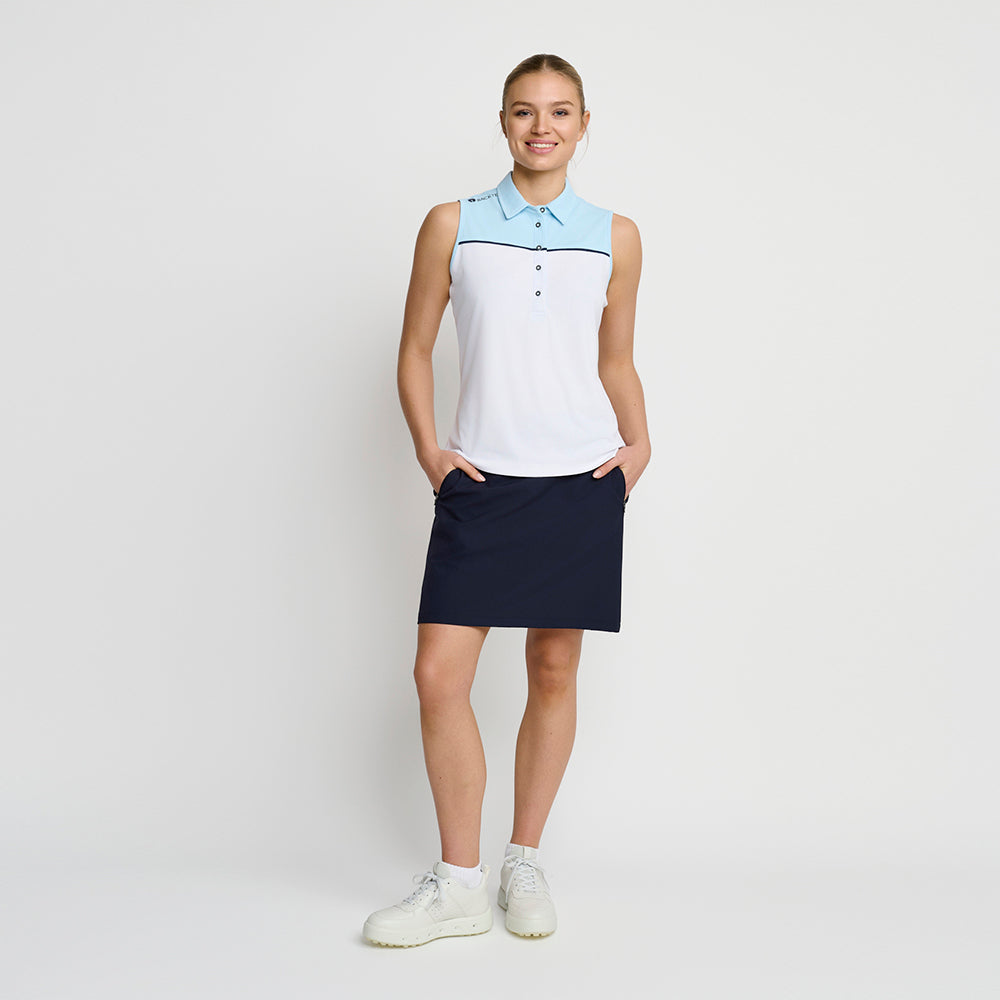 Dame Winner Polo Top, Hvid