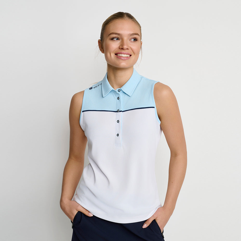 Dame Winner Polo Top, Hvid