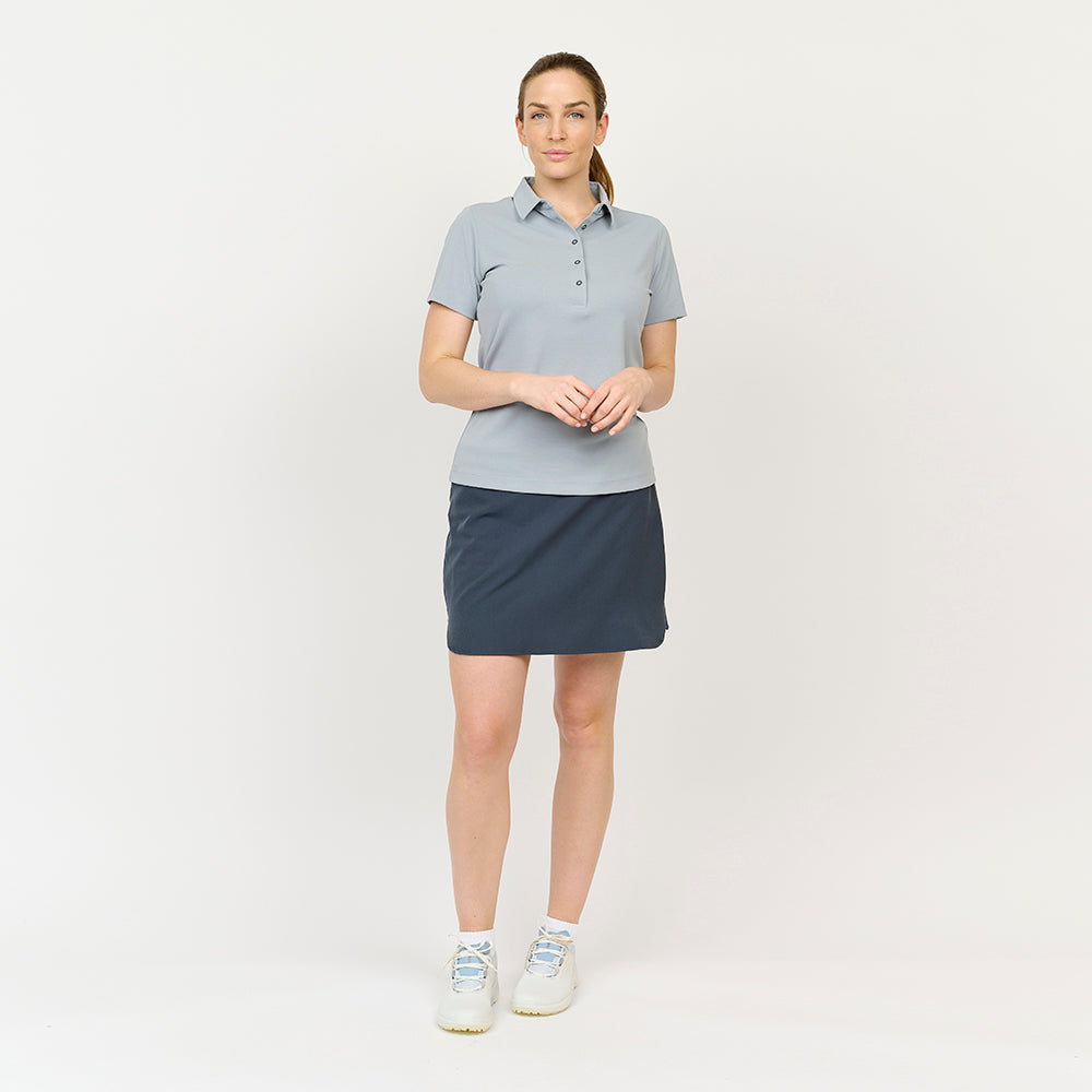 Dame Performance Polo, Lys grå