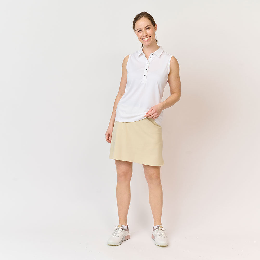 Dame Performance Polo Top, Hvid