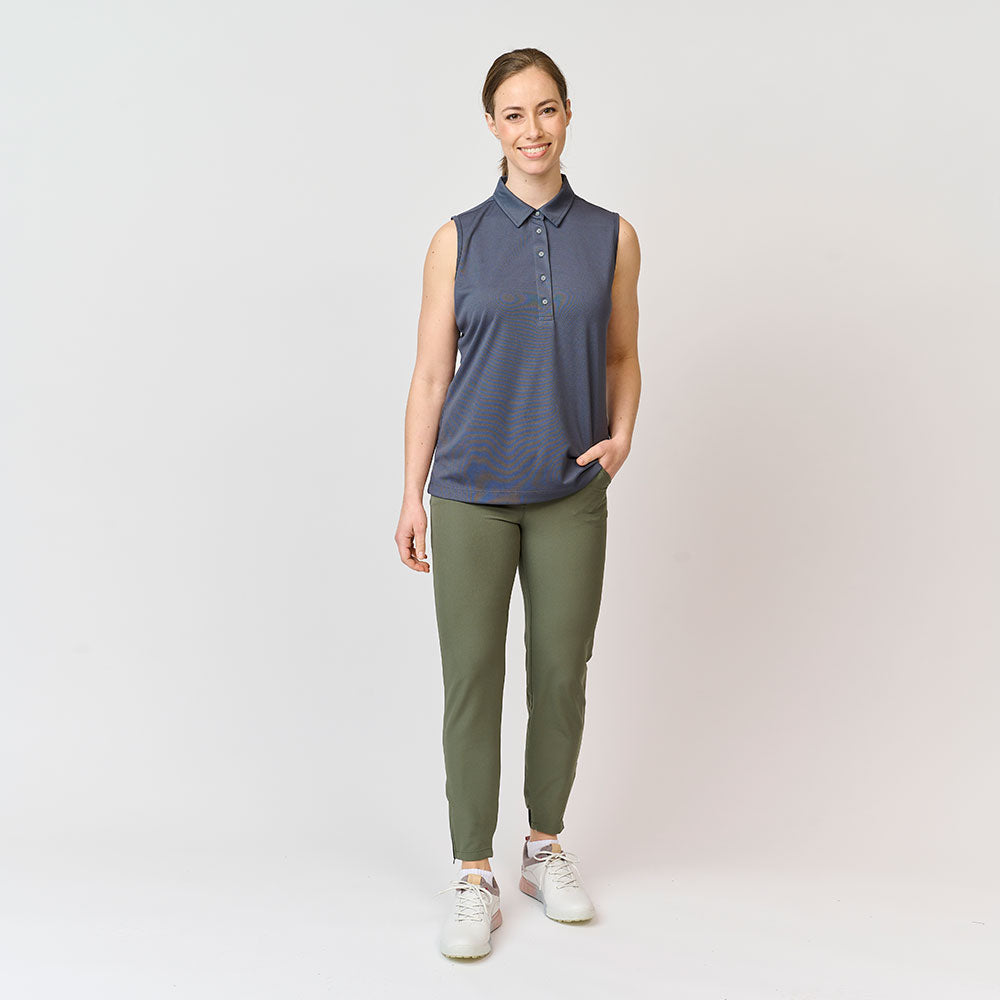 Dame Performance Polo Top, Ombre Blue