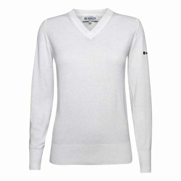 Dame Økologisk Casual Sweater, Hvid