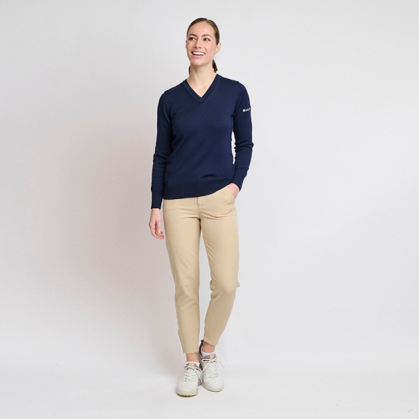 Dame Økologisk Casual Sweater, Marineblå