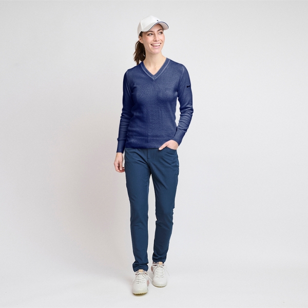 Dame Økologisk Casual Sweater, Dusk Blue