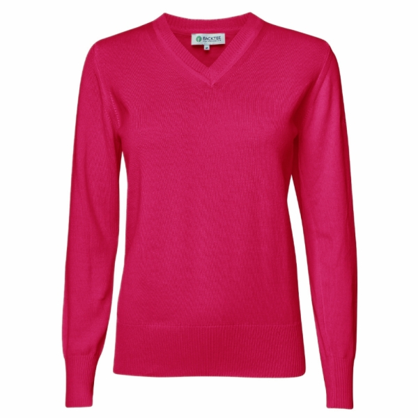 Dame Økologisk Casual Sweater, Fuchsia