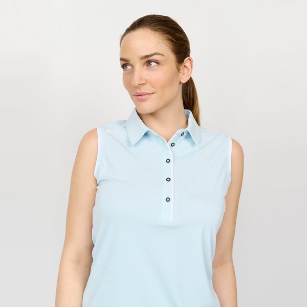 Dame Classic Polo Top, Lyseblå