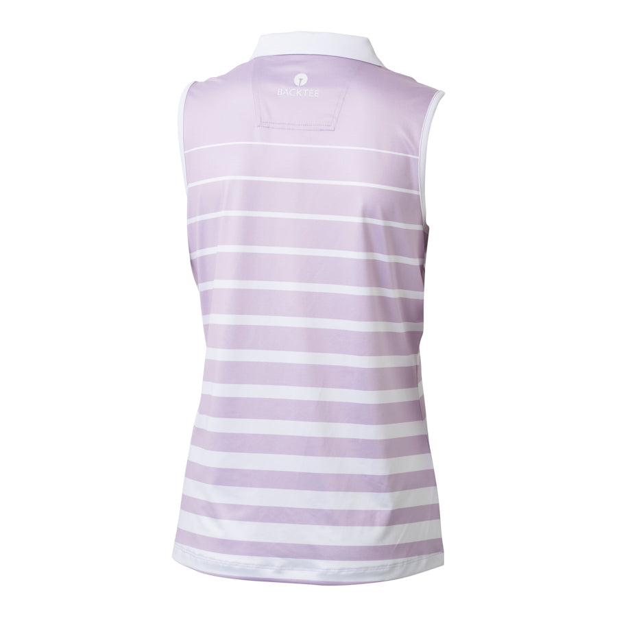 Dame SoftCool Stribet Polotop, Lavendel