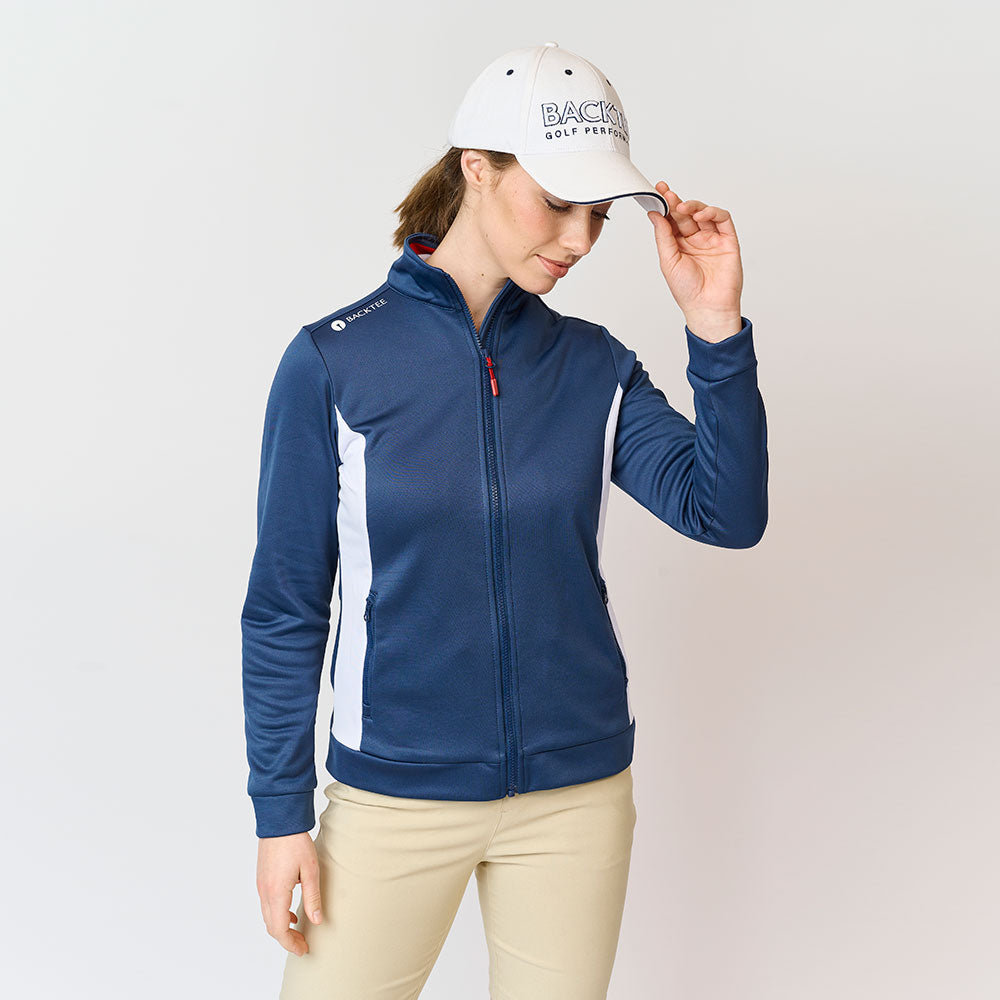 Dame Full Zip Midlayer, Marineblå