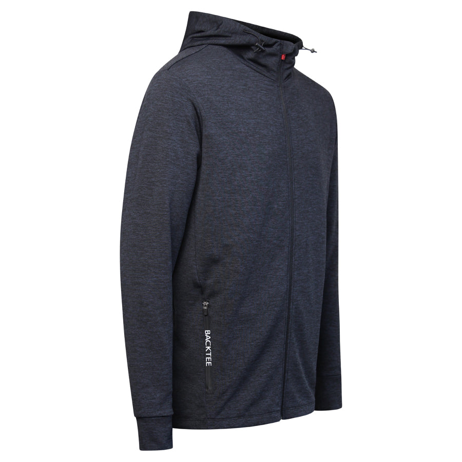 Herre Melange Baselayer Hoodie, Sort