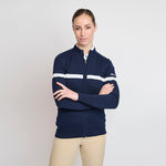 Dame Økologisk Windbreaker Sweater, Marineblå