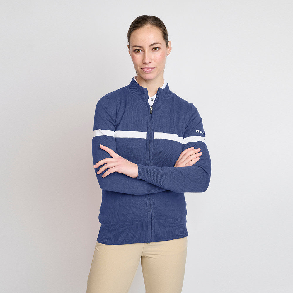 Dame Økologisk Windbreaker Sweater, Dusk Blue