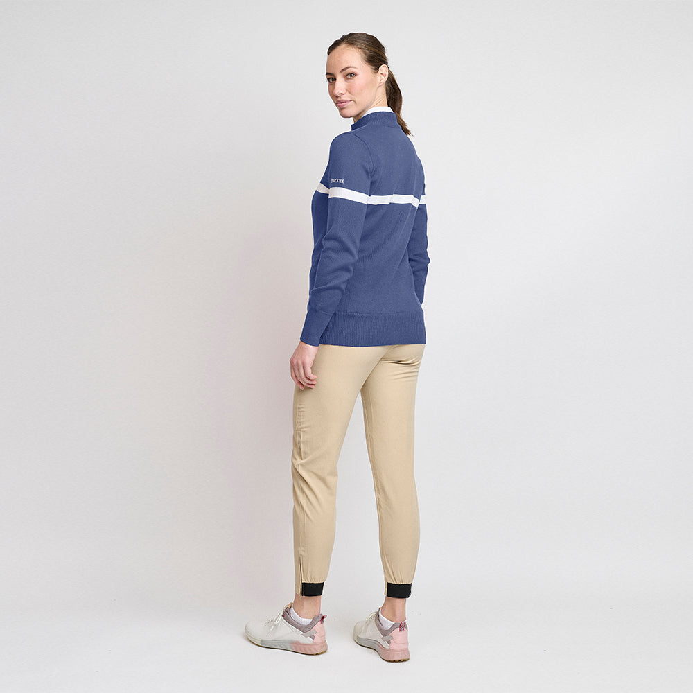 Dame Økologisk Windbreaker Sweater, Dusk Blue