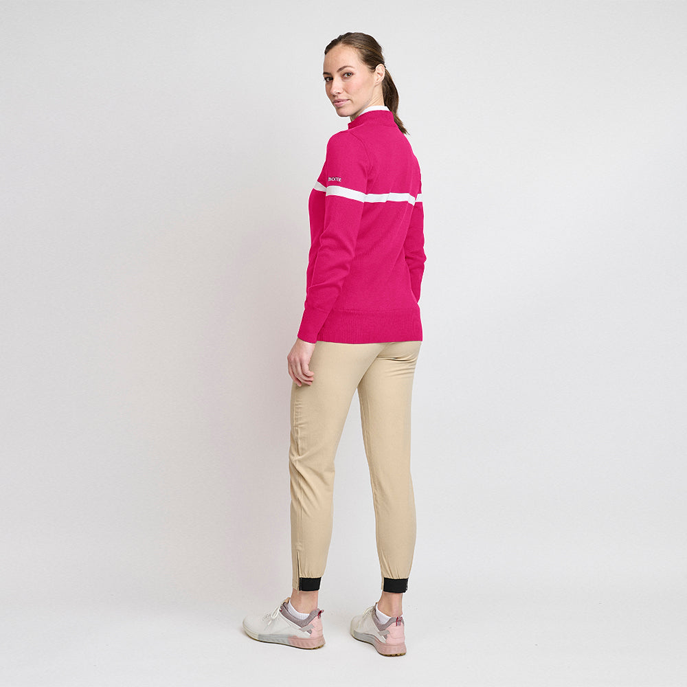 Dame Økologisk Windbreaker Sweater, Fuchsia