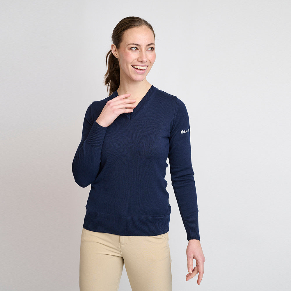 Dame Økologisk Casual Sweater, Marineblå