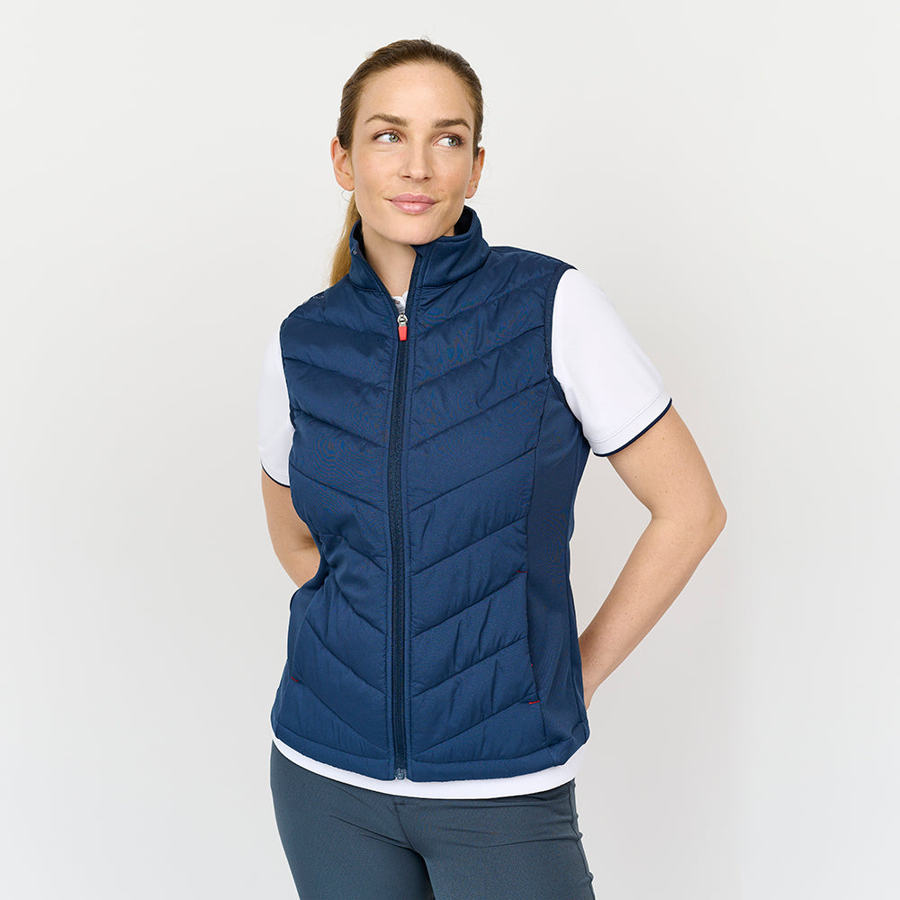 Dame Hybrid Vest, Marineblå