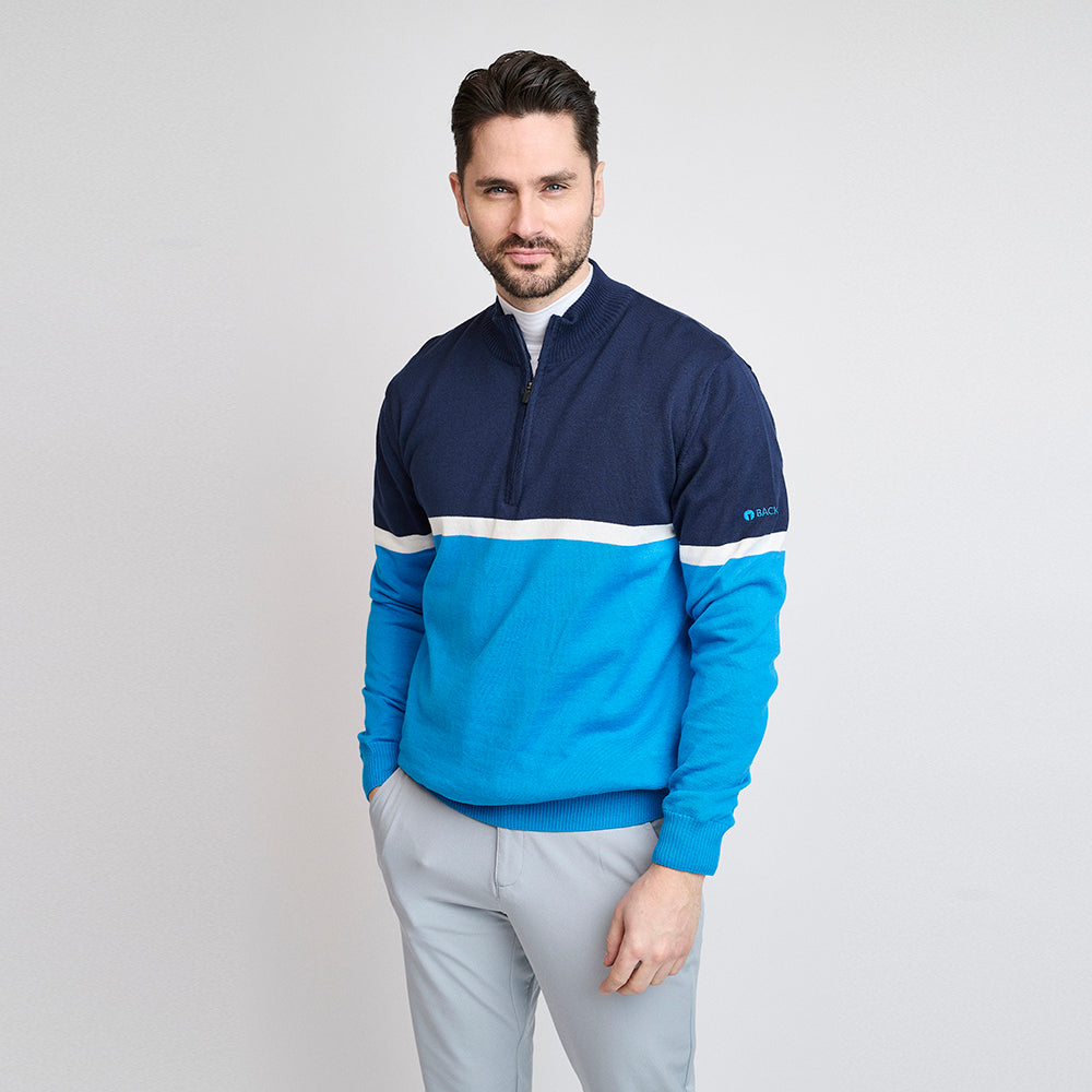 Herre Nordic Windbreaker Sweater, Saphire