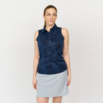 Dame Camou Top, Marineblå