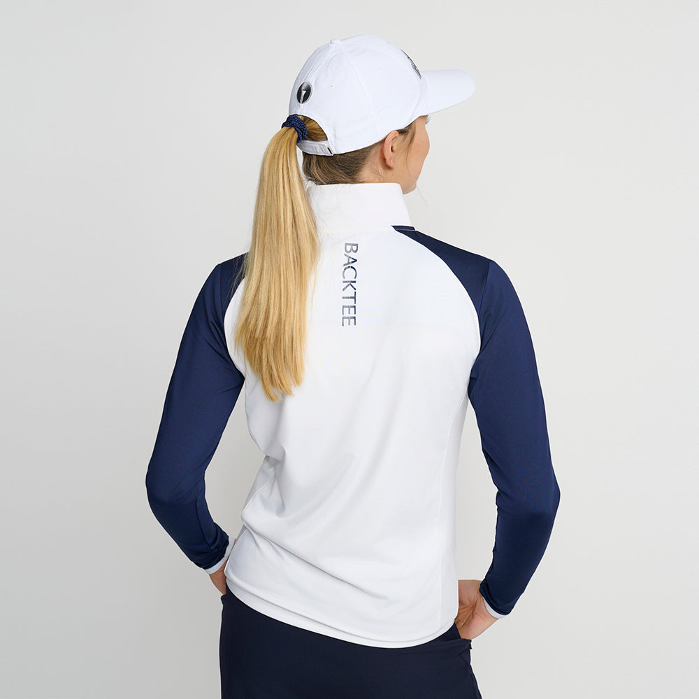 Dame Full-Zip Baselayer, Marineblå