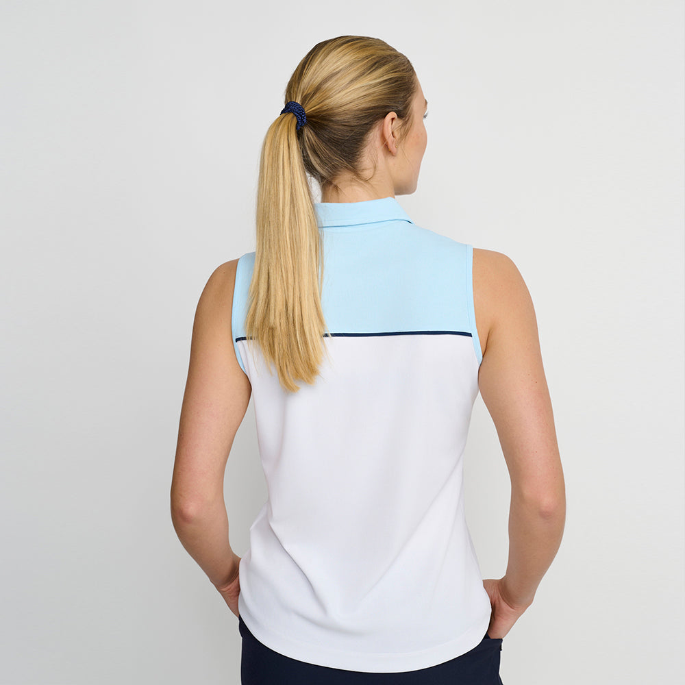 Dame Winner Polo Top, Hvid