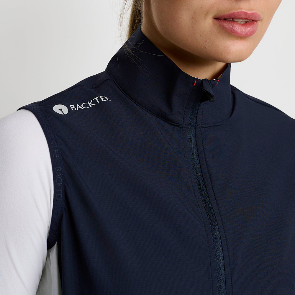 Dame Stretch Windbreaker Vest, Marineblå