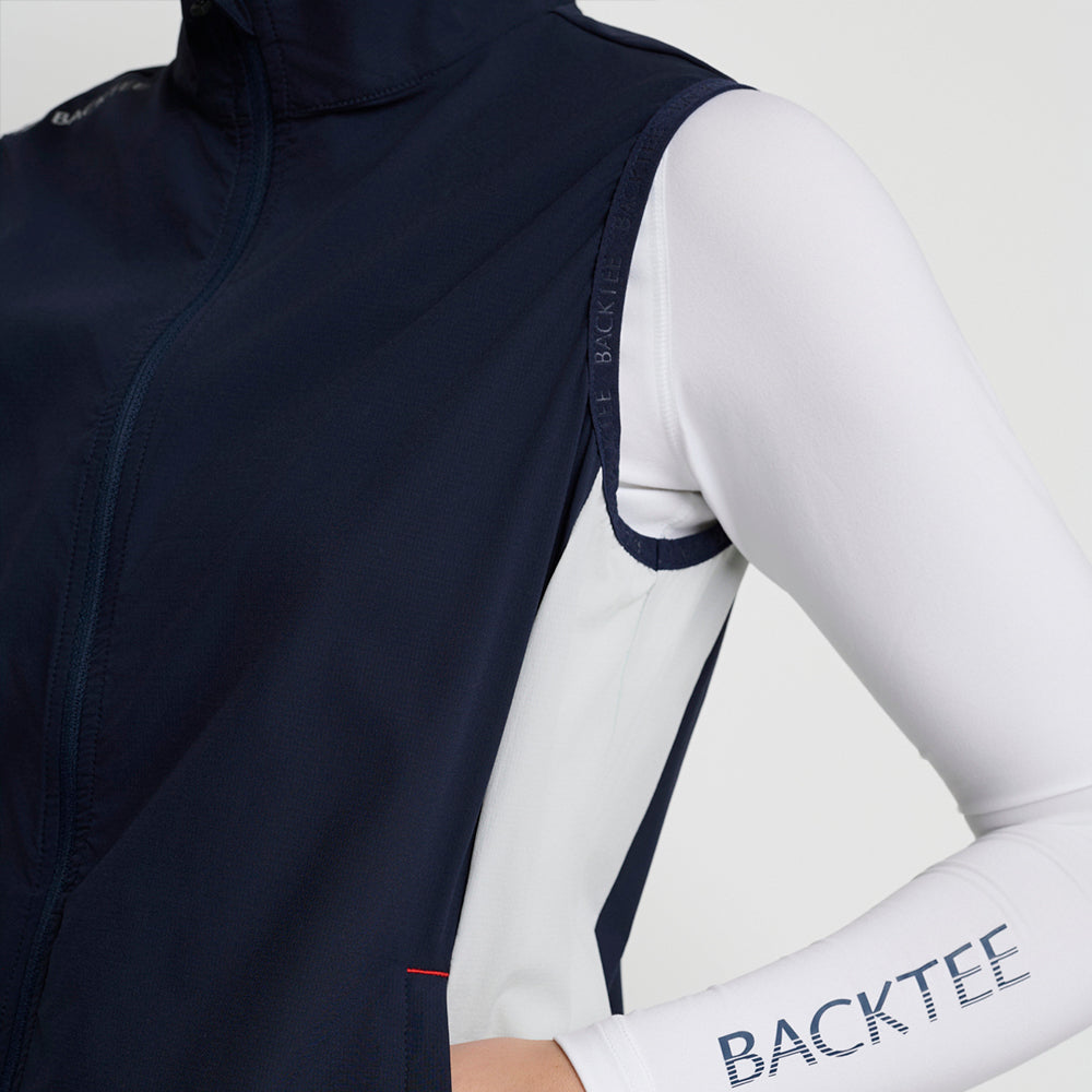 Dame Stretch Windbreaker Vest, Marineblå