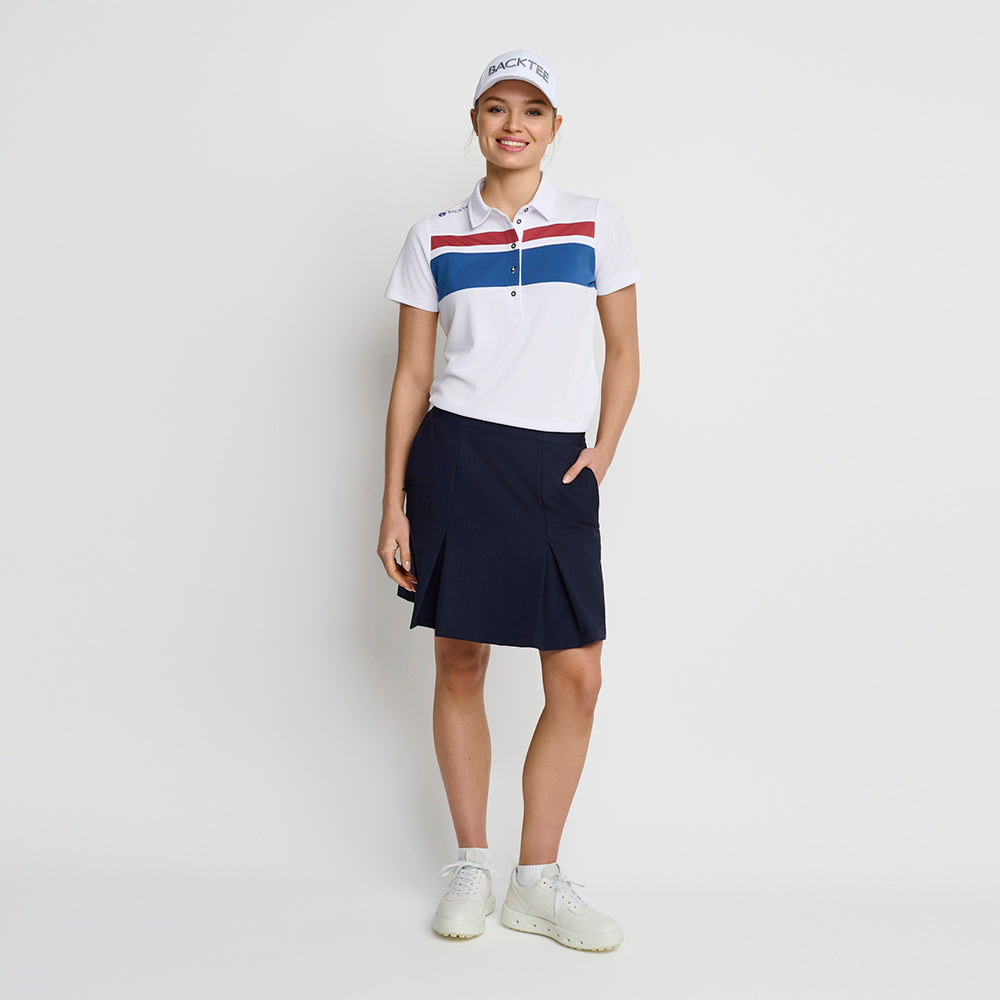 Dame Hybrid Swing Skort, Marineblå