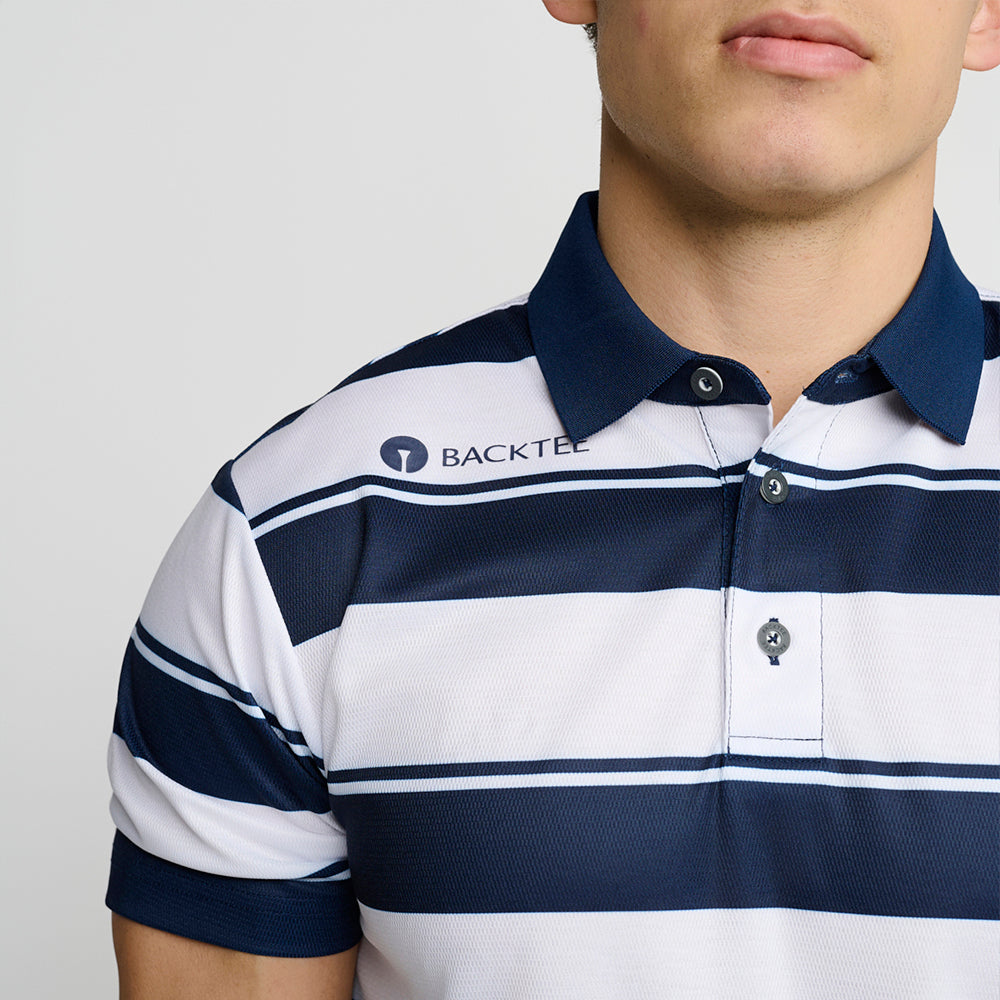 Herre Horisontal Polo, Marineblå