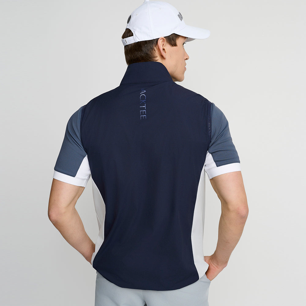 Herre Stretch Windbreaker Vest, Marineblå