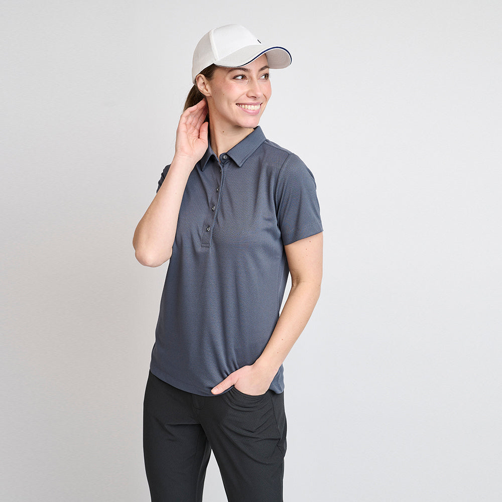 Dame Performance Polo, Ombre Blue