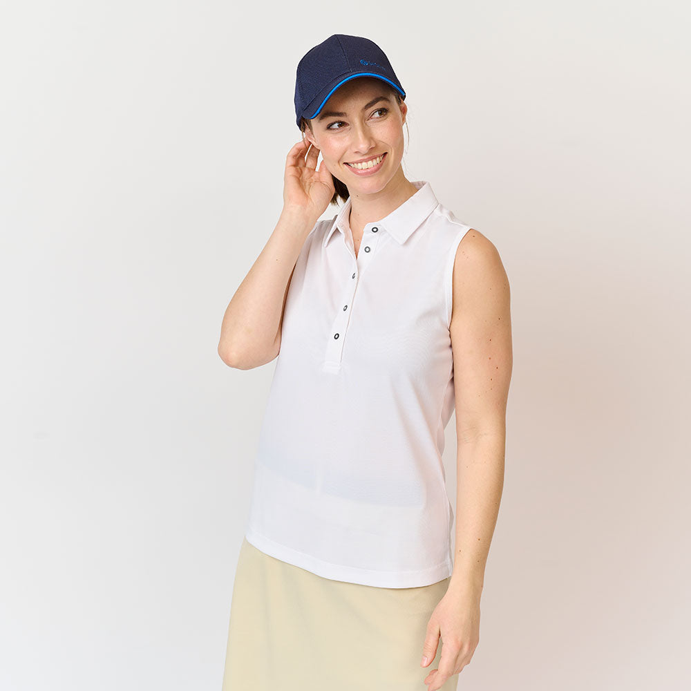 Dame Performance Polo Top, Hvid