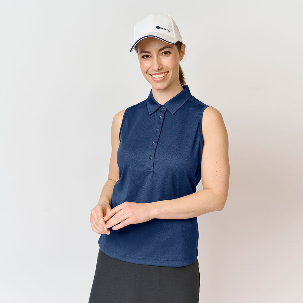 Dame Performance Polo Top, Marineblå