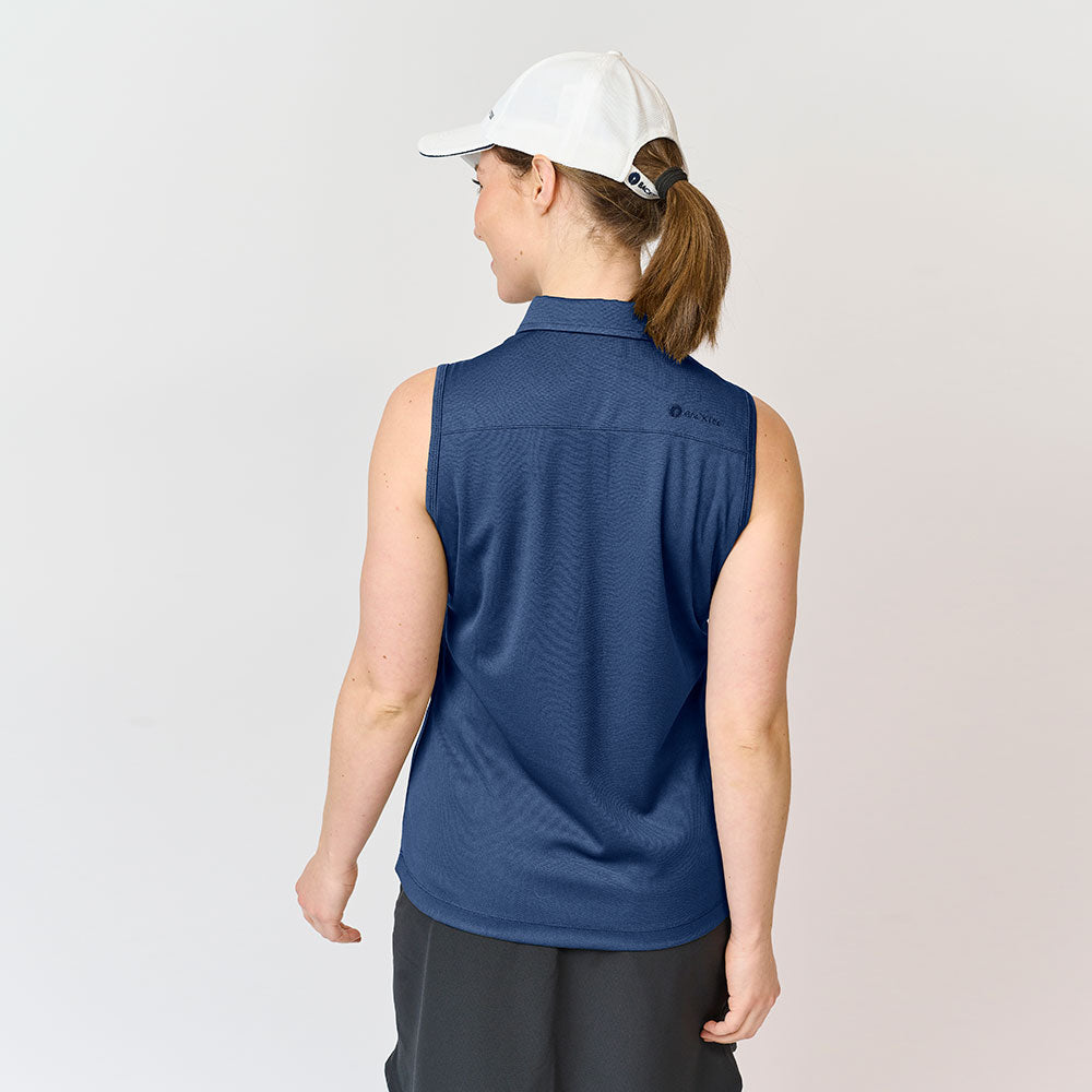 Dame Performance Polo Top, Marineblå