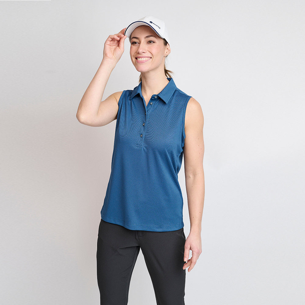 Dame Performance Polo Top, Ensign Blue