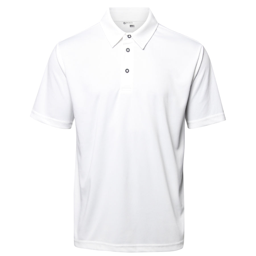 Herre Performance Polo, Hvid