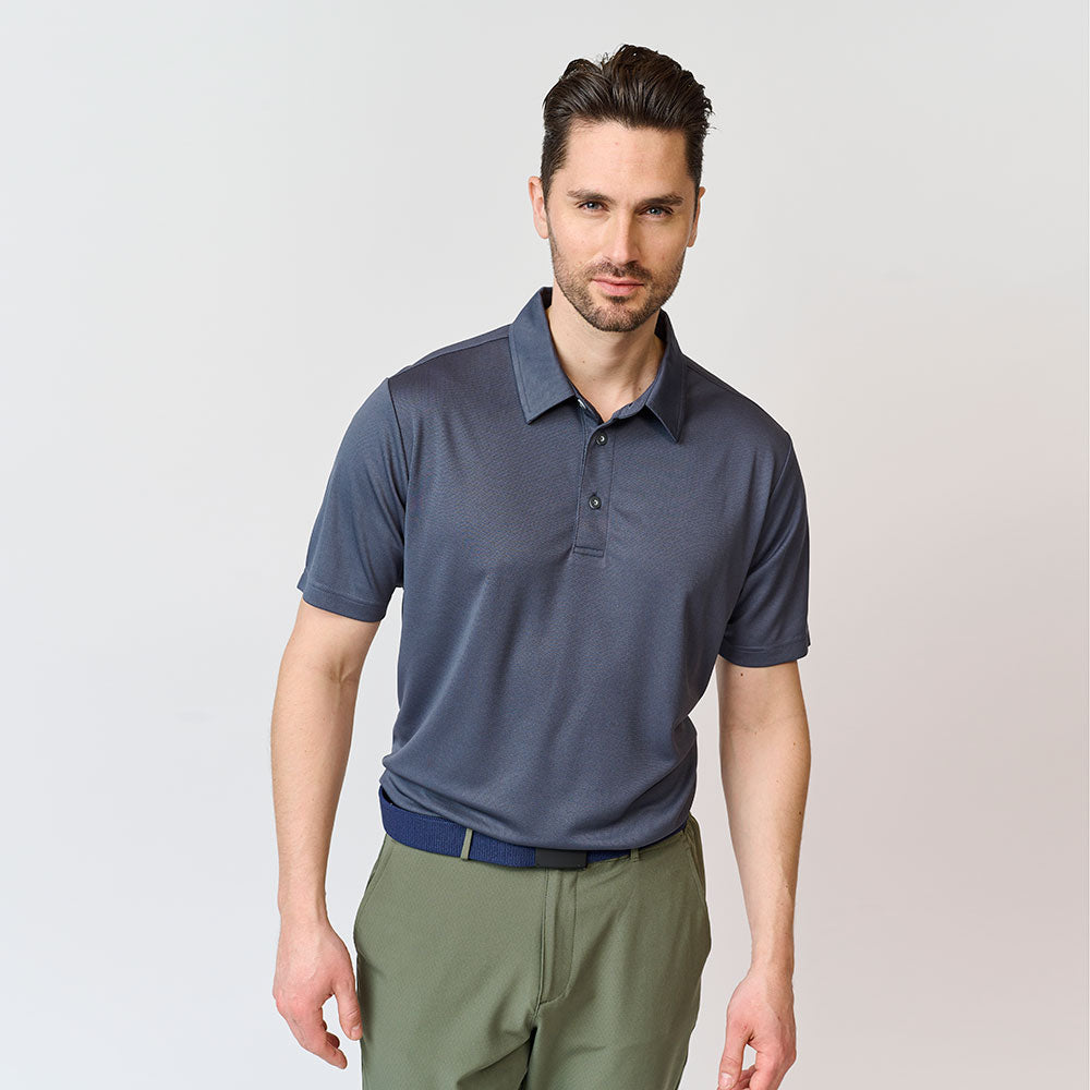 Herre Performance Polo, Ombre Blue