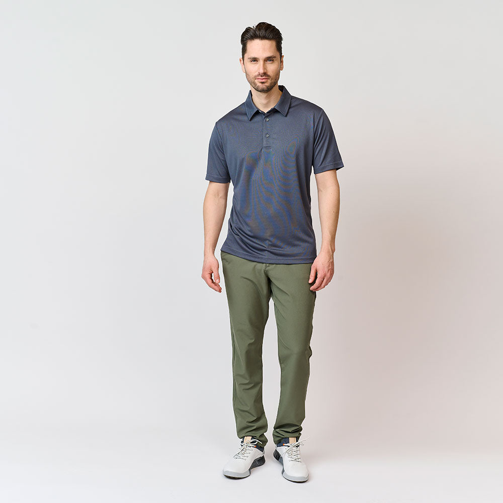 Herre Performance Polo, Ombre Blue